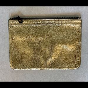 Marc Jacobs metallic gold clutch handbag